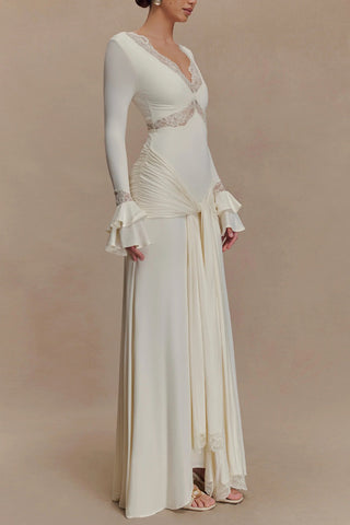Elegant Long-Sleeve Casual Dress