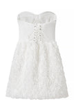 Strapless Floral Evening Dress