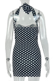Polka Dot Halter Mini Dress