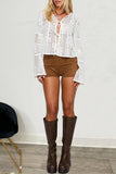 Tie-Front Lace Blouse