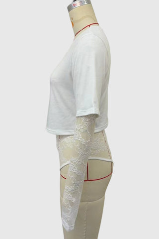 Lace Detail Long Sleeve Bodysuit