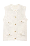 Button-Front Sweater Vest