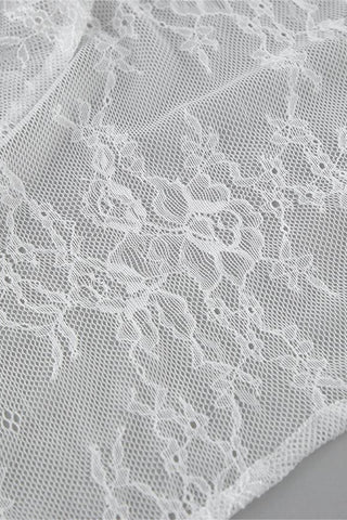 Ruffled Sheer Lace Skirt