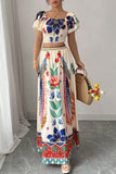 Boho Two-Piece Maxi Skirt Set