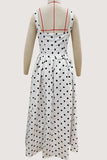 Polka Dot Casual Maxi Dress