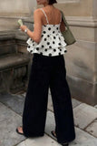 Polka Dot Peplum Camisole