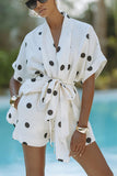Polka Dot Wrap Shorts Set