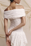 Off-Shoulder Ruched Mini Dress