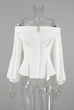 Off-Shoulder Peasant Blouse