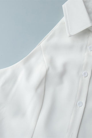 Button-Front Sleeveless Casual Dress