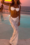 Chic Beach Lace Skirt Set