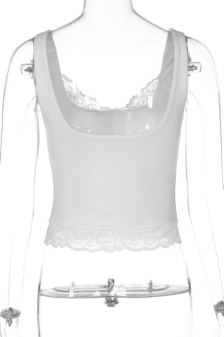 Lace-Trim Tank Top