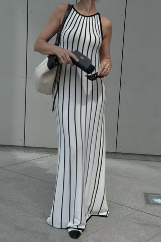 Knit Striped Maxi Dress