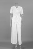 Wrap Top and Wide-Leg Pant Set