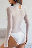 Lace Detail Long Sleeve Bodysuit