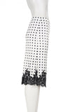 Lace Trim Polka Dot Skirt