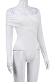 Off-Shoulder Wrap Bodysuit