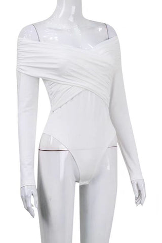 Off-Shoulder Wrap Bodysuit