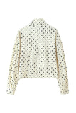 Polka Dot Mock Neck Jacket