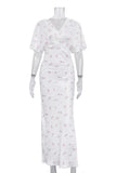 Elegant V-Neck Maxi Dress