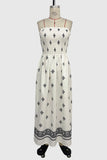 Strapless Print Casual Dress