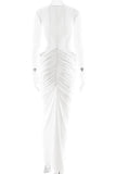 Elegant Draped Evening Gown