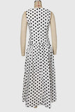 Polka Dot Sleeveless Casual Dress