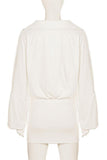 Draped Collar Casual Dress