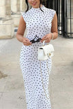 Sleeveless Polka Dot Dress