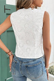 Eyelet Buttoned Camisole Top