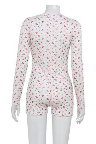 Floral Long-Sleeve Romper