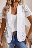 Elegant Lace Short Sleeve Blouse