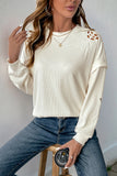 Cutout Detail Casual Top