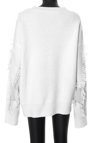 Frayed Detail Sweater