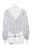 Floral Lace Drape Blouse
