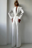 Elegant Satin Long-Sleeve Pant Set
