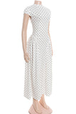 Polka Dot Casual Midi Dress