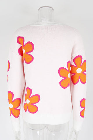 Floral Pattern Sweater