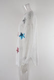 Star Embellished Mesh Cover-Up