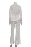 Chic Two-Piece Lace-Up Pants Set