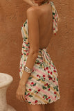 Halter Polka Dot Mini Dress