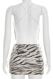 Draped Cowl Neck Skirt Set