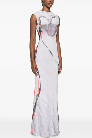 Abstract Graphic Casual Dress