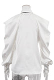 Cold-Shoulder Blouse with Tie