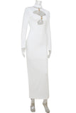 Elegant Keyhole Evening Dress