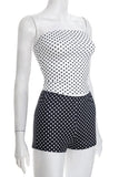 Strapless Polka Dot Short Set