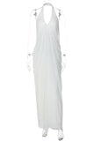 Halter Dress with Draped Detail