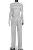 Striped Tie-Waist Pants Set