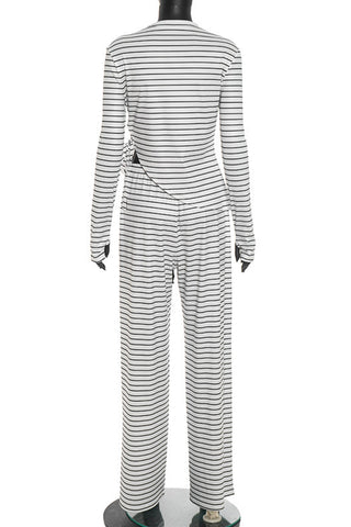 Striped Tie-Waist Pants Set