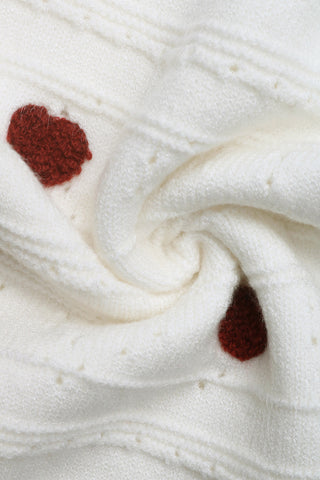 Heart Pattern Button Cardigan